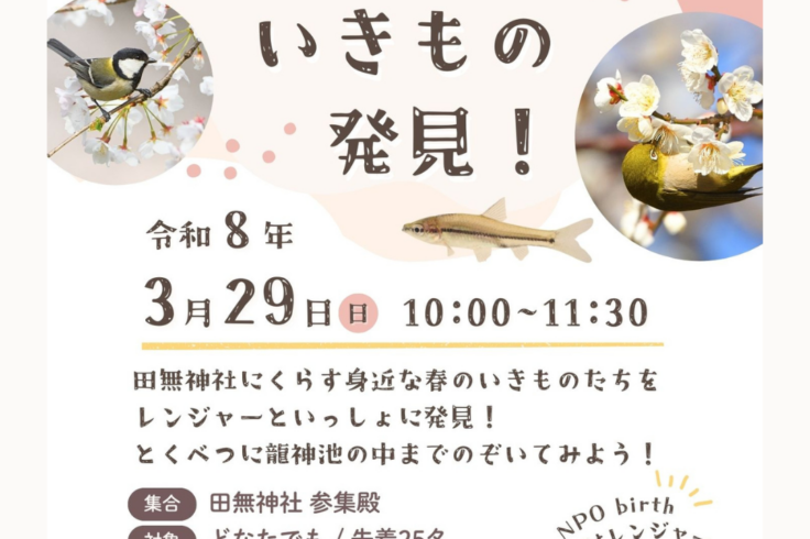 田無神社ビオトープ講座 NPObirth木村レンジャー